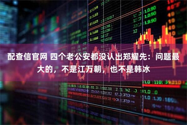配查信官网 四个老公安都没认出郑耀先：问题最大的，不是江万朝，也不是韩冰